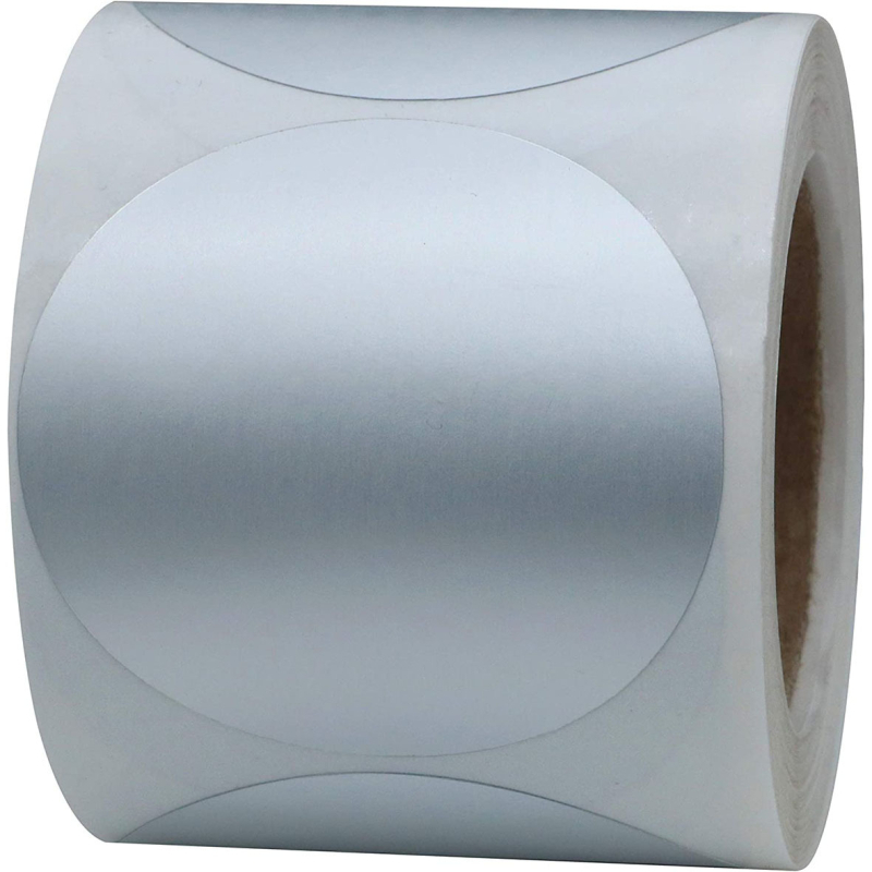 Etichete adezive din PVC, rotunde, decupate, grosime 0.1 mm, rezistente la -10 la 50 °C, pentru închidere decorativă