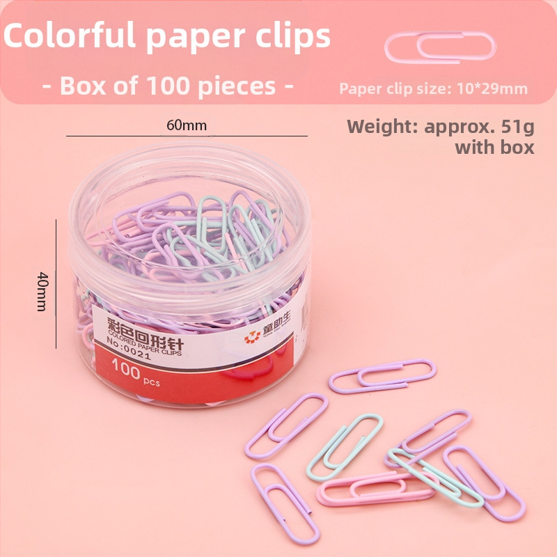 Student Assistant metalo popieriaus spaustukai, dėžutėje įpakuoti, 100 vnt. vienoje dėžutėje, 2160 dėžių kartone