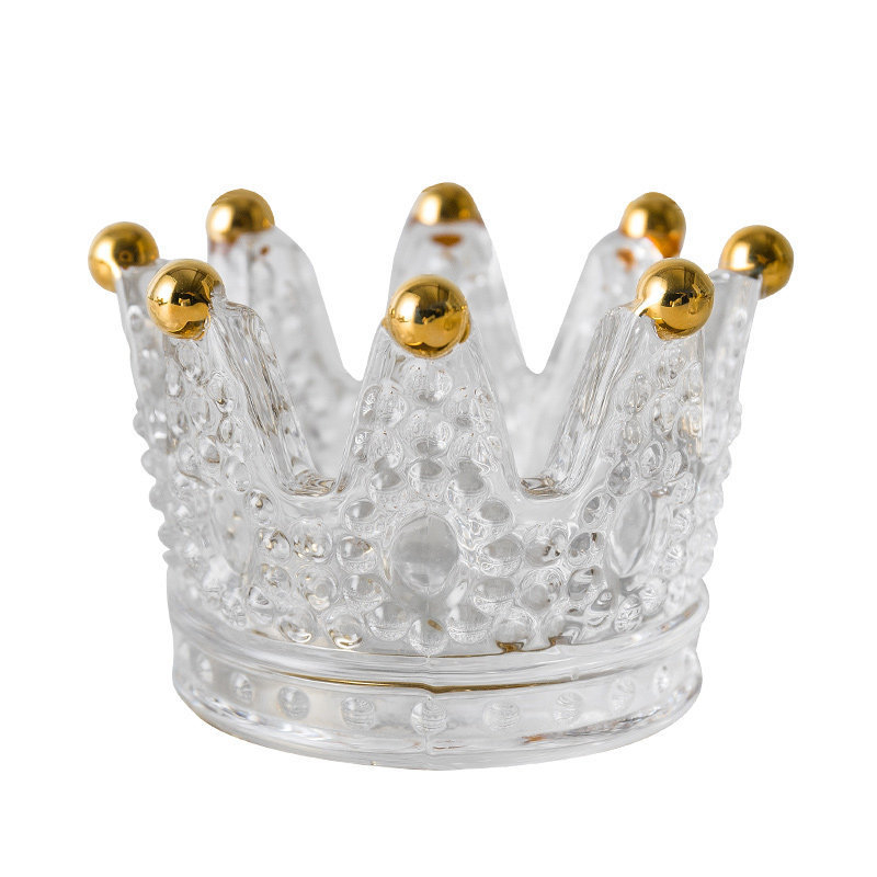 Popolnjak od kristalnog stakla i držač za svijeće, nordijski stil Crown dizajn, Hongxiao, podrijetlo Qixian County