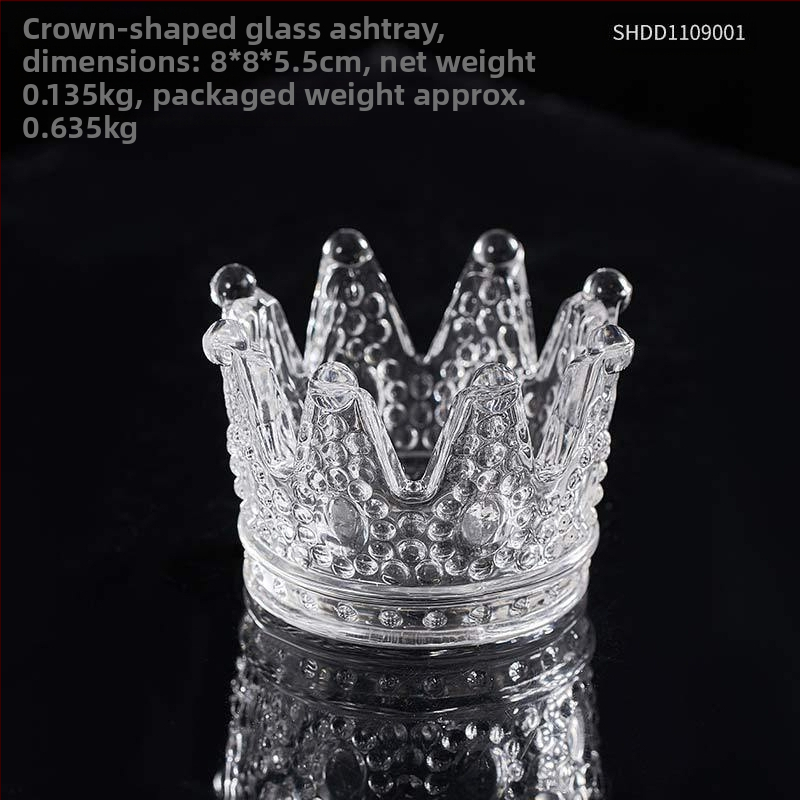 Popolnjak od kristalnog stakla i držač za svijeće, nordijski stil Crown dizajn, Hongxiao, podrijetlo Qixian County