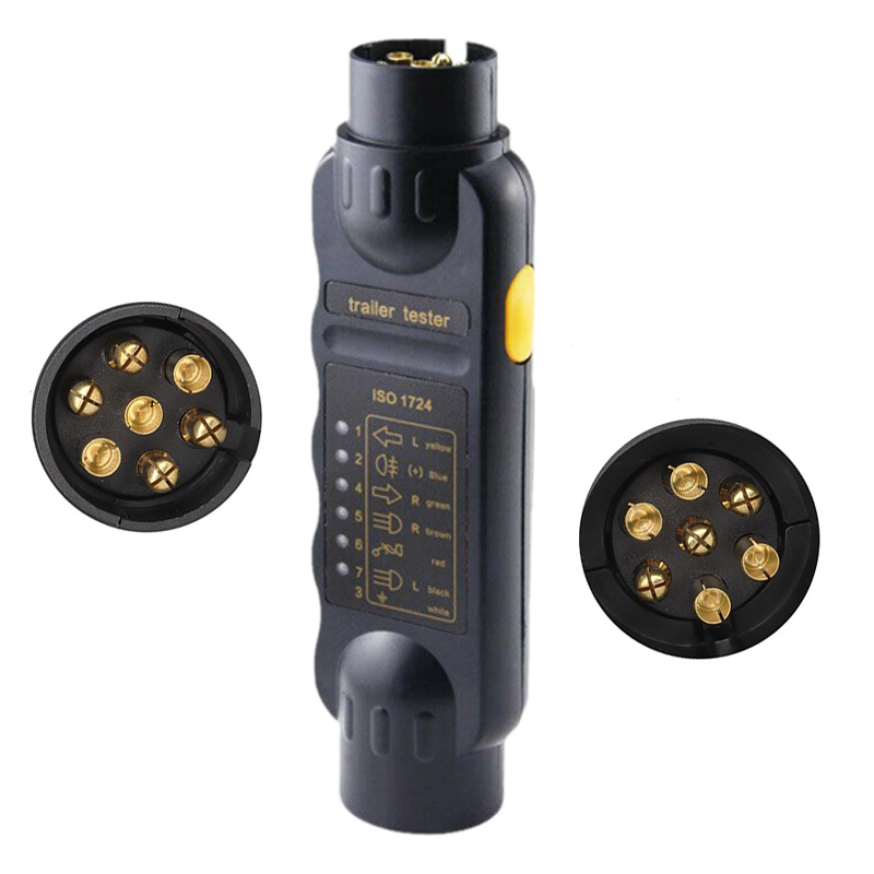 Tester de rezistență pentru sistemul electric al remorcii, stil european, cu 7 conductori și 13 pini — CVP/Yu Jia