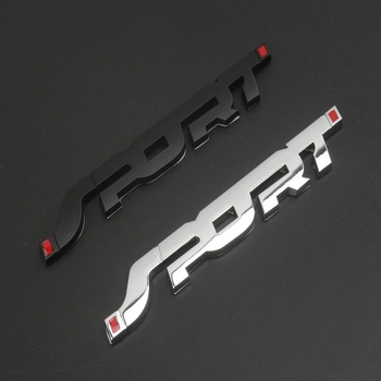 Metāla 3D auto emblēma - sporta logo, modelis 01, dekoratīva uzlīme