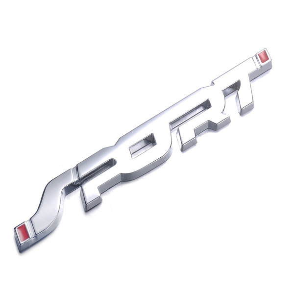 Metāla 3D auto emblēma - sporta logo, modelis 01, dekoratīva uzlīme