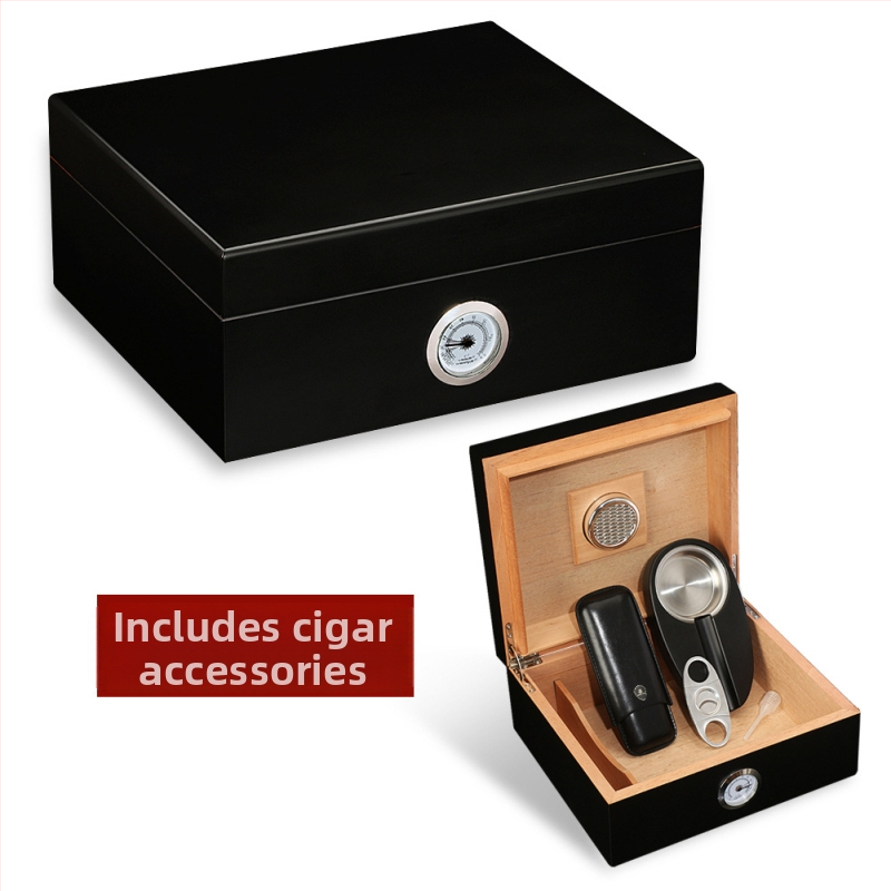 Ciedru koka cigāru kastīte HC-90 no GALINER, pārnēsājama ar instrumentiem, liela ietilpība