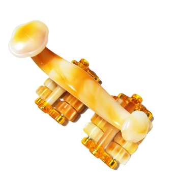 Масажор с 16 колела за тяло — ръчен, преносим, пластмасов корпус, тегло 460 г, подходящ за масаж на гърба, талията и краката, меридиан масаж