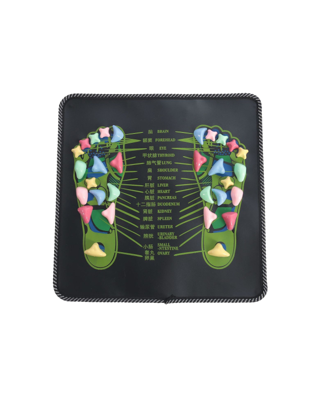 Подложка за масаж на стъпала с дизайн каменна пътека (PVC, спортна подложка, здравословен масаж, обща употреба)