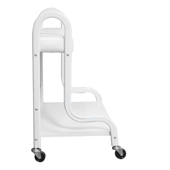 Διόροφο καροτσάκι εργαλείων κομμωτηρίου, φορητό και περιστρεφόμενο, απλός και μοντέρνος σχεδιασμός, πολυχρηστική αποθήκευση για μακιγιάζ, γραφείο, υπνοδωμάτιο, σαλόνι και ράφι λουλουδιών