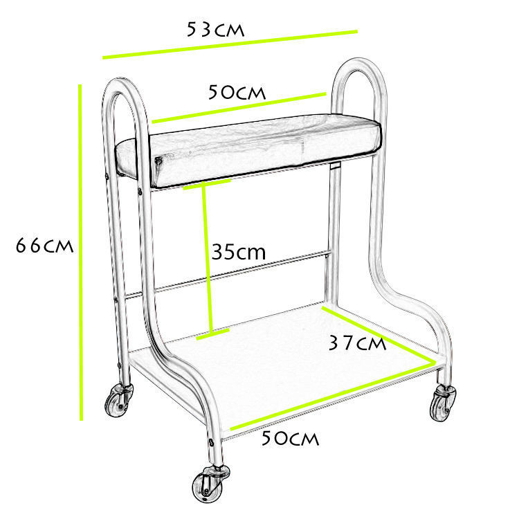2-szintes fodrász-szalon kocsi, hordozható, forgó, egyszerű és modern kialakítás, többfunkciós tároló a sminkhez, az asztalhoz, hálószobához és a nappalihoz, virágtartó állvány