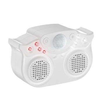 Υψηλής ισχύος υπερηχητικός απωθητής επιβλαβών οργανισμών με δύο ηχητικά κέρατα, ευφυής παλμικός φλας, 220V, 3W, περίβλημα ABS