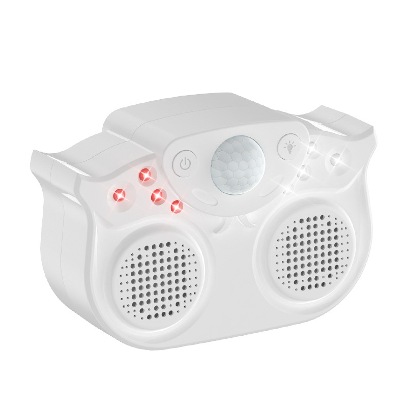 Visoko učinkovit ultrazvučni repeller štetočina s dva rogova, inteligentno impulzno blještanje, 220V, 3W, ABS kućište