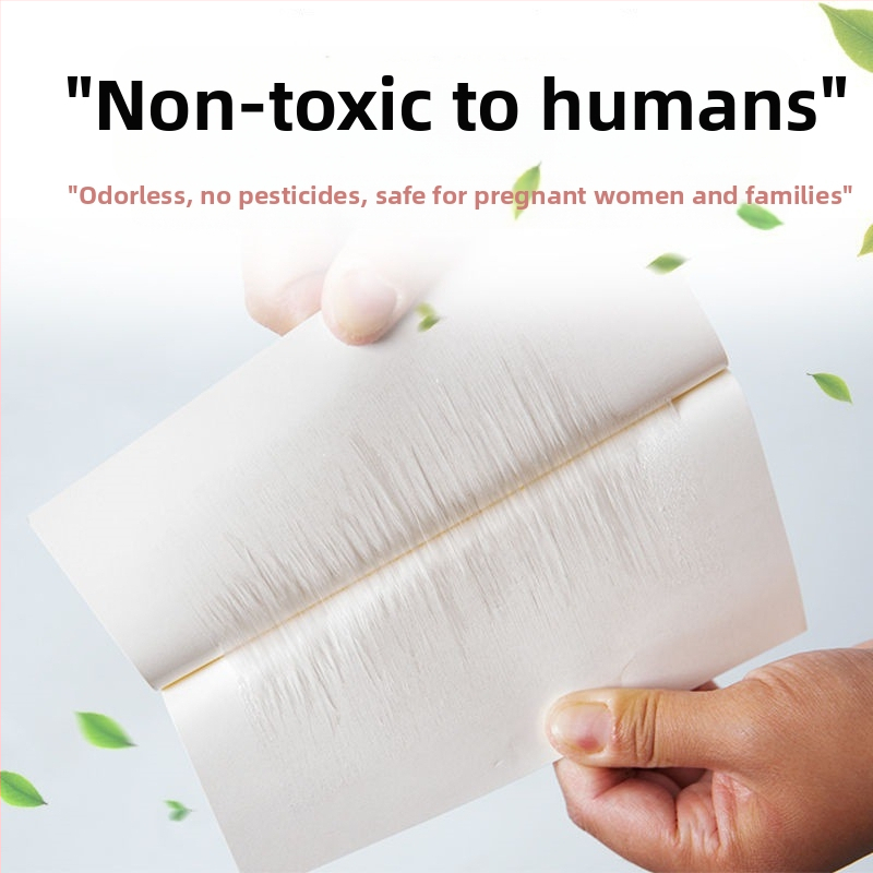Леплив лист за мухите и комарите — силна лепкавост, нетоксичен материал, хартия, за домашна употреба