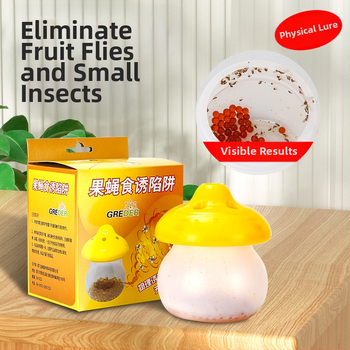 Vaisių musių gaudyklė su lipniąja gaudykle, namų naudojimui; kieta forma; pritaikomas modelis; mikrotoksiškumas