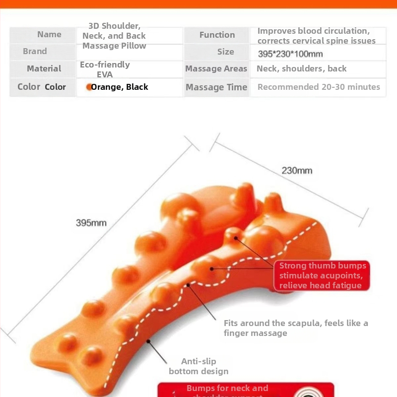 Възглавничка за масаж на шията с EVA материя, форма пеперуда, повече от 6 масажни глави, тап масаж, безжично дистанционно управление, Boyue