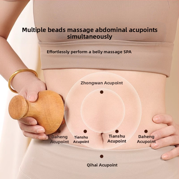 Masajer meridian din lemn pentru abdomen — alimentare USB, funcție muzică, control mecanic, de Little Red Fish Jewelry