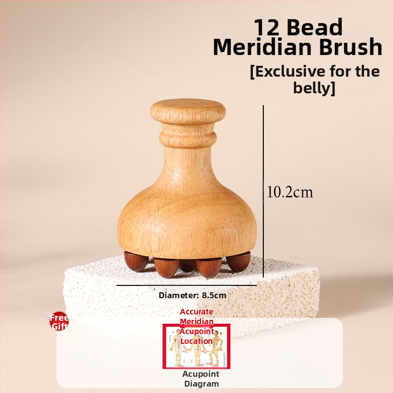 Masajer meridian din lemn pentru abdomen — alimentare USB, funcție muzică, control mecanic, de Little Red Fish Jewelry