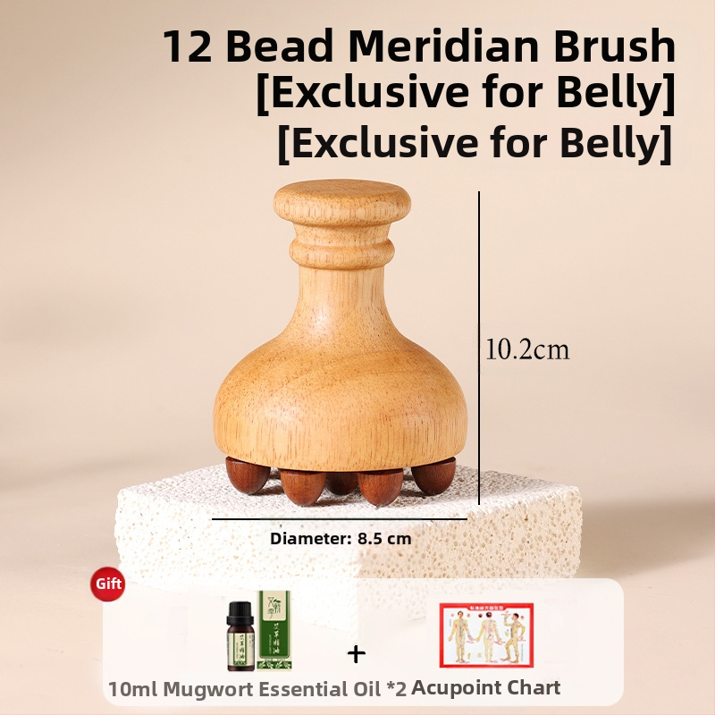 Masajer meridian din lemn pentru abdomen — alimentare USB, funcție muzică, control mecanic, de Little Red Fish Jewelry