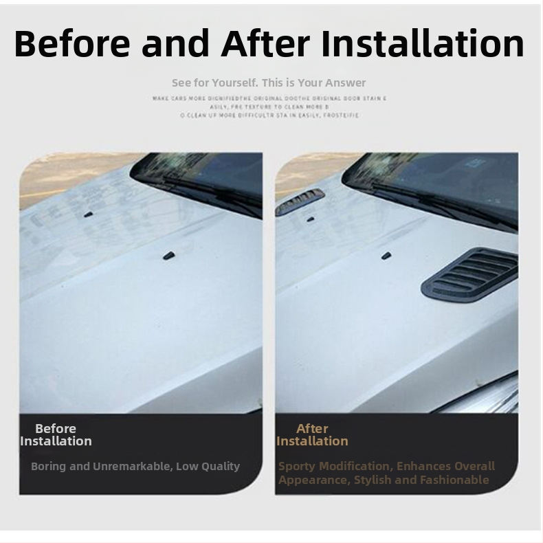 Incarnation Voyage ABS наклейка за капак на двигателя, листовиден модел, залепваща инсталация