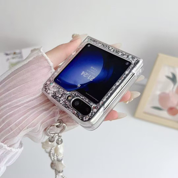 Samsung viedtālrunim vāciņš – TPU+PC aizmugurējais korpuss, dizains ar paillettes sirdi un spoguli, zīmols One Three Seven