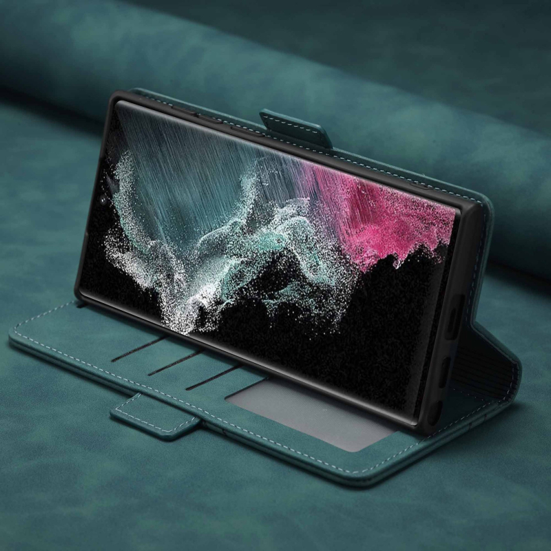 Forwenw Samsung telefón kryt — retro dizajn, magnetické uzatvorenie, klapkový kryt, PU+TPU materiál, ochrana proti pádu