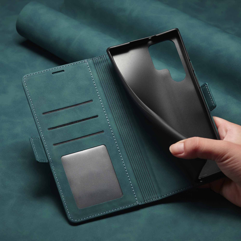 Forwenw Samsung telefón kryt — retro dizajn, magnetické uzatvorenie, klapkový kryt, PU+TPU materiál, ochrana proti pádu