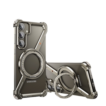 Kryt na Samsung S24 Ultra z kovu, ultra tenký bez rámu, s magnetickou oporou pre rozptyľovanie tepla a ochranu proti pádu