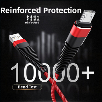 Плетен кабел за данни с русалка за устройства на Apple и Android — Lightning / Micro USB / USB-C, бързо зареждане, плетена тъкан, макс. мощност 12W