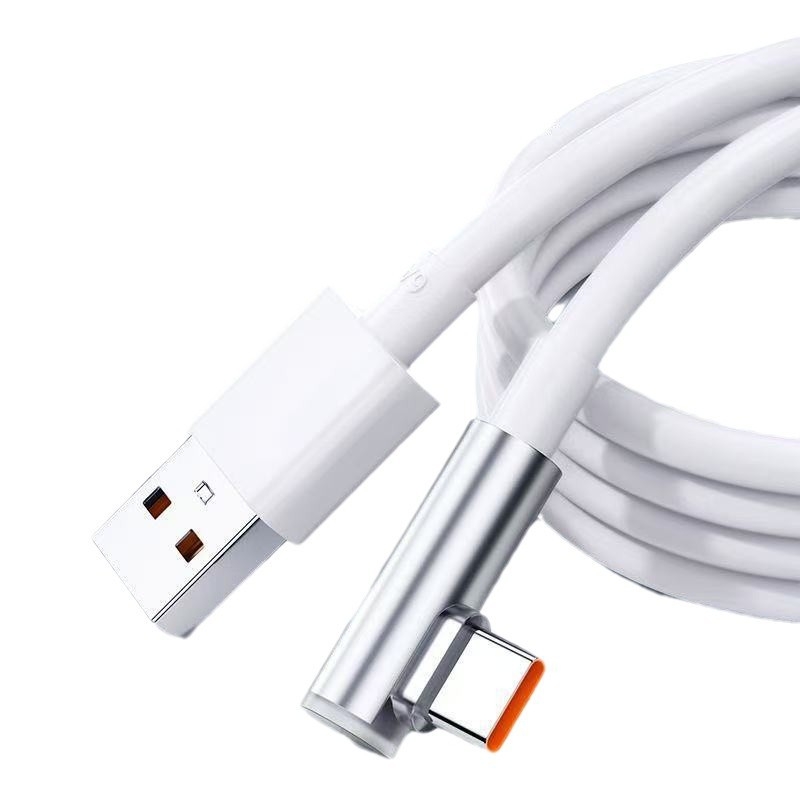 Cablu de date Type-C, în formă de L, cu un singur conector, 120W maxim, PVC