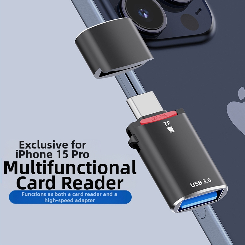 HCM Type-C 3.0 OTG USB 3.0 TF atminties kortelių skaitytuvas skirtas telefonams ir kompiuteriams