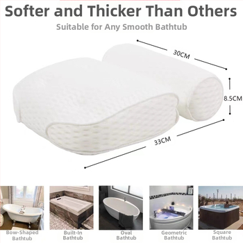 Μαξιλάρι μπάνιου από πολυεστερικό ύφασμα, μονόχρωμο σχέδιο, βάρος 300-400 g, γέμισμα πολυεστερικές ίνες