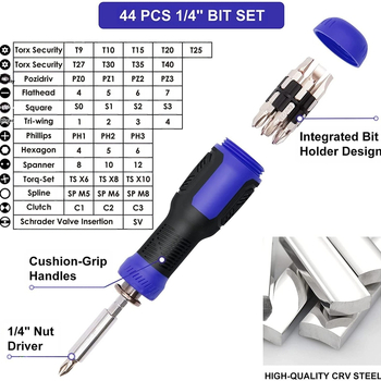 1901 modelis – 190 dalių precizinių atsuktuvų rinkinys mobiliesiems telefonams ir nešiojamiems kompiuteriams demontuoti, magnetinis, be izoliacijos, Cr_V plienas