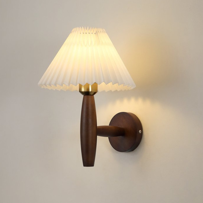 Λαμπτήρας τοίχου σε σκανδιναβικό στυλ με ύφασμάτινο καπέλι, LED φως, 220V