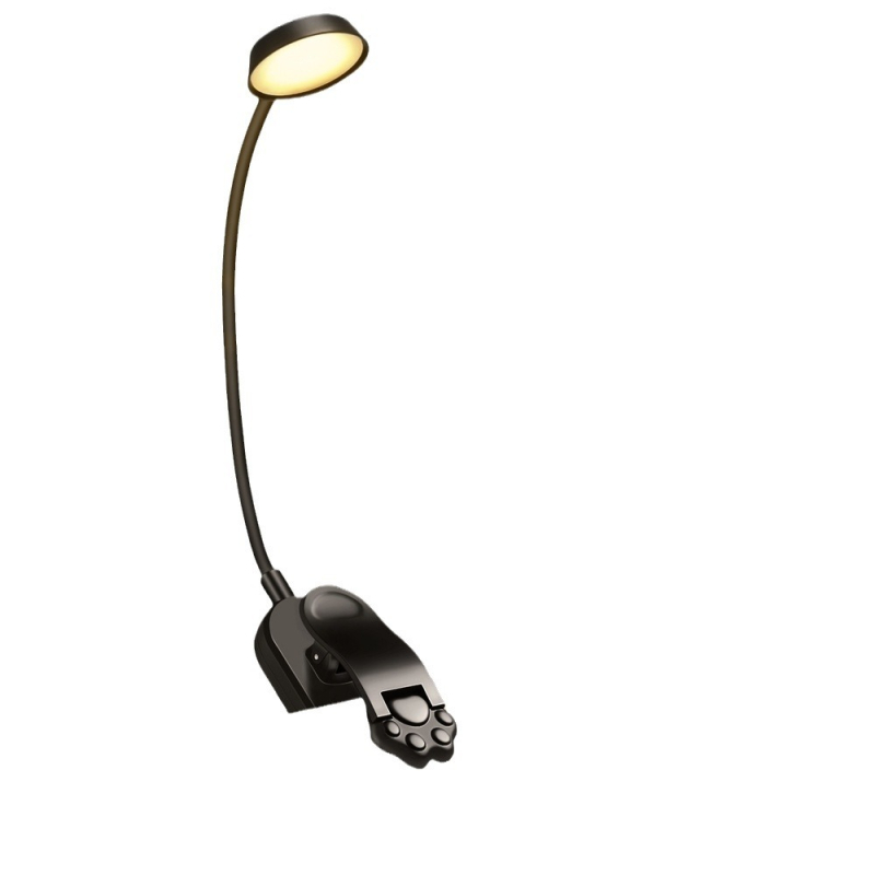 Λαμπτήρας κλιπ για ανάγνωση και γραφείο με υψηλό CRI ≥95, τροφοδοσία 5V USB, ενσωματωμένη επαναφορτιζόμενη μπαταρία λιθίου, διακόπτης με κουμπί, λειτουργία μάθησης, πιστοποιήσεις CE/FCC/ROHS