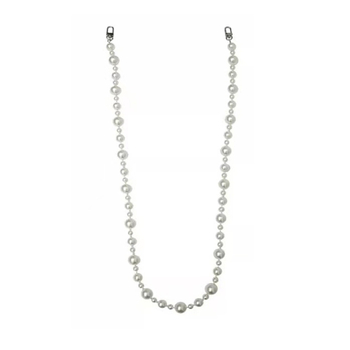 Telefonu kaklasaite ar ģeometriskām imitācijas pērlēm – ABS, roku darbs, radošs stils, dekoratīvs telefona aksesuārs