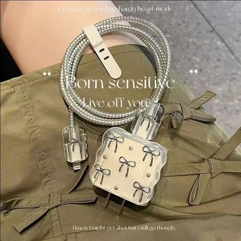 Защитен калъф за 20W Apple зарядно и кабел за данни, минималистичен TPU, открит дизайн