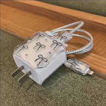 Θήκη προστασίας φορτιστή 20W για Apple, TPU, μινιμαλιστικός σχεδιασμός, ανοιχτού τύπου, συμβατή με καλώδιο δεδομένων