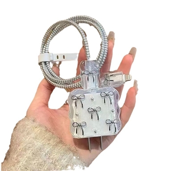 Θήκη προστασίας φορτιστή 20W για Apple, TPU, μινιμαλιστικός σχεδιασμός, ανοιχτού τύπου, συμβατή με καλώδιο δεδομένων