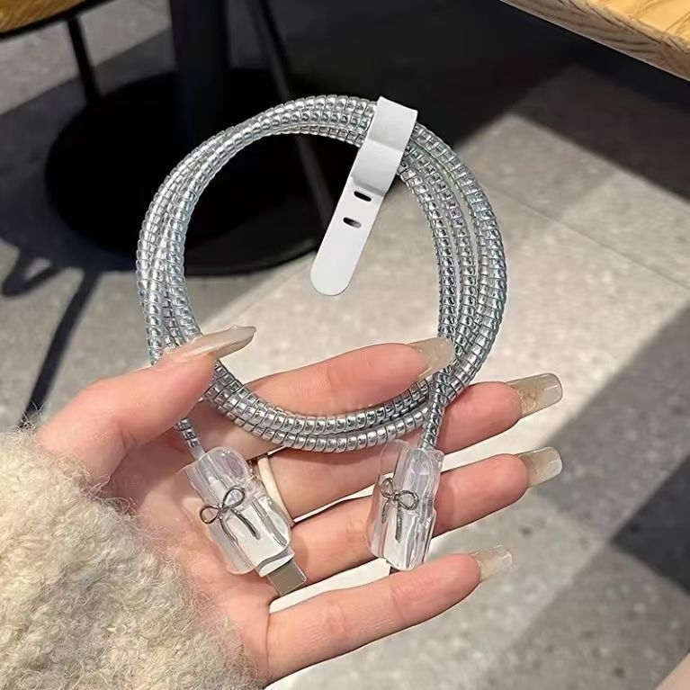 Защитен калъф за 20W Apple зарядно и кабел за данни, минималистичен TPU, открит дизайн