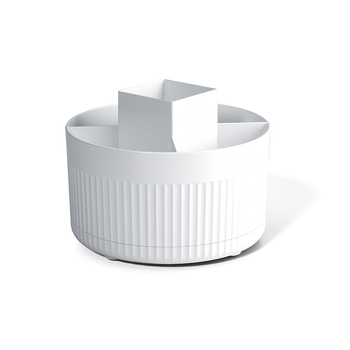 Επιτραπέζιος περιστρεφόμενος οργανωτής πινέλων μακιγιάζ και αποθήκευσης — πλαστικό, σκανδιναβικό στυλ, κυκλοφόρησε το 2024