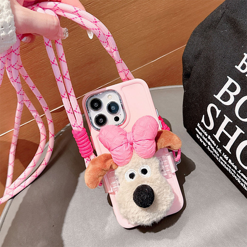 Mobilā telefona lanyards ar regulējamu crossbody auklu, neilona siksna, plastmasas sprādze, roku darbs