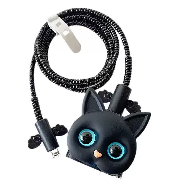 Защитен корпус за Apple 18W/20W зарядно и кабел с дизайн на котка