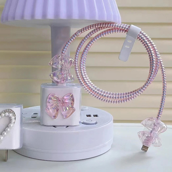 Калъф за зарядно с дизайн на вратовръзка, 20W за iPhone 13/14, TPU, съвместим с Apple оригинално 18W/20W зарядно