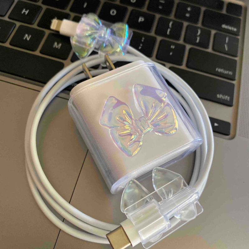 Калъф за зарядно с дизайн на вратовръзка, 20W за iPhone 13/14, TPU, съвместим с Apple оригинално 18W/20W зарядно