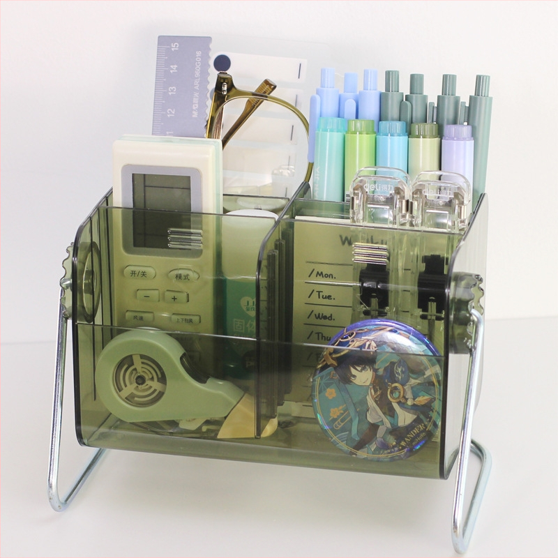 Autonomy PET kvadrātveida pildspalvas turētājs – galda organizētājs (kvadrātveida stils)