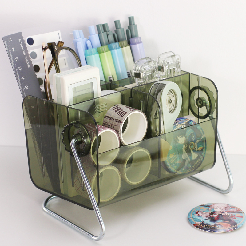 Autonomy PET kvadrātveida pildspalvas turētājs – galda organizētājs (kvadrātveida stils)