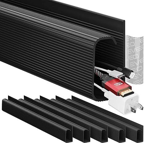 Gino protection Αυτοκόλλητος PVC αγωγός καλωδίων για επιτραπέζιο χώρο και σετ διαχείρισης καλωδίων; κάλυμμα καλωδίων και οργανωτής