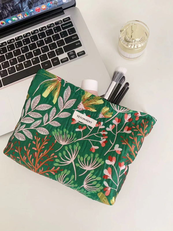 YETONADO kozmetikai táska | poliészter, bélés vászon, vízszintes négyzet alakú forma, cipzár, friss és édes stílus