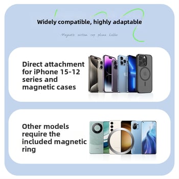 MagSafe държач за телефон със лента за китка и поставка за чаша – алуминиева многофункционална скоба