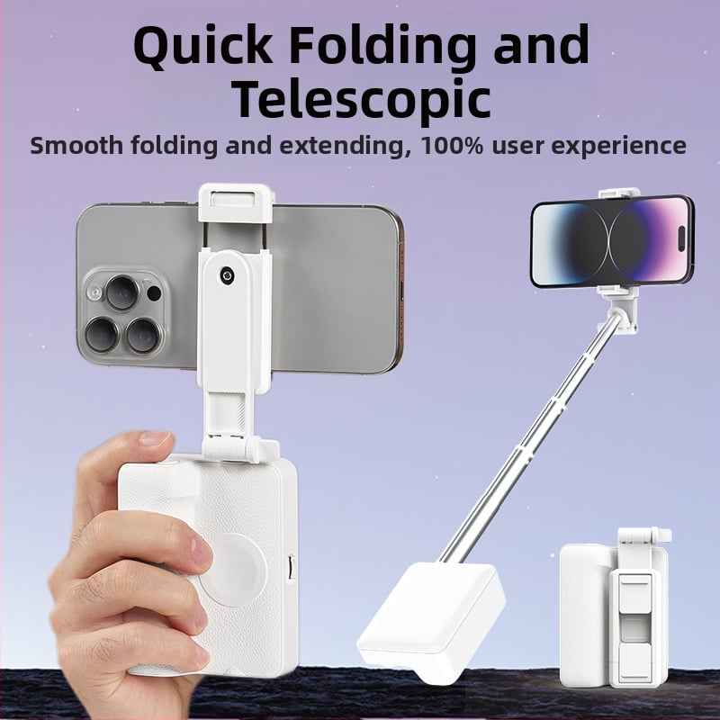 Aliuminio lydinio ultra lengvas selfie lazda su Bluetooth fotografavimui lauke, įmontuota grožio lemputė, su nešiojama saugojimo talpykla