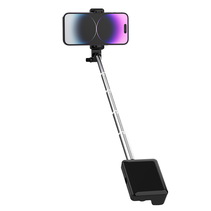 Aliuminio lydinio ultra lengvas selfie lazda su Bluetooth fotografavimui lauke, įmontuota grožio lemputė, su nešiojama saugojimo talpykla