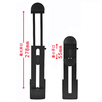 Κράτημα tablet με κλιπ σε επίπεδο, ABS, μέγιστο φορτίο 2 kg, κάθετος/οριζόντιος μηχανισμός στήριξης, συμβατό με iPad και κινητά τηλέφωνα, αξεσουάρ τρίποδου